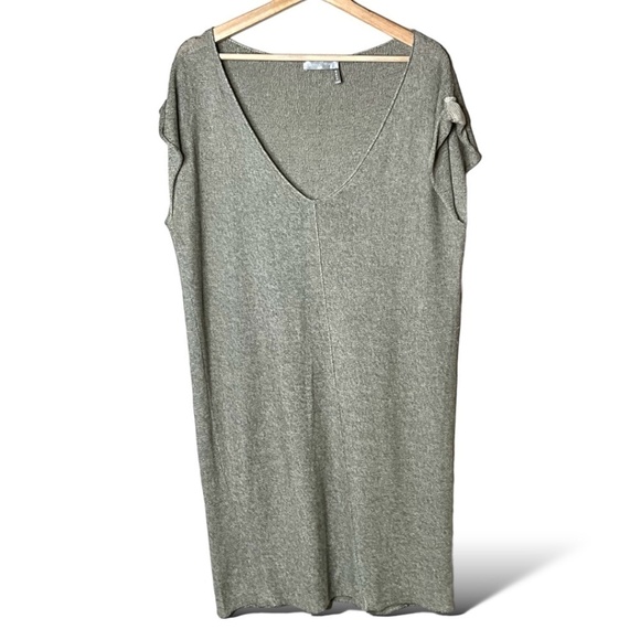 LORENA ANTONIAZZI Linen / Silk / Cotton Blend Light Weight Knit Pop Over Dress L - Picture 1 of 11